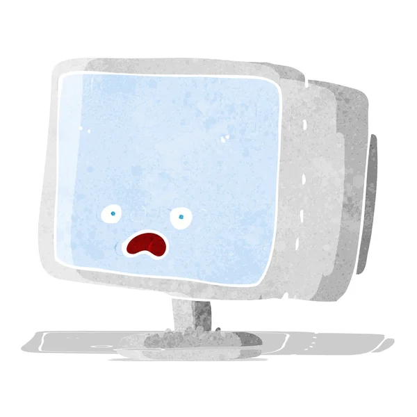 Karikatür bilgisayar ekranı — Stok Vektör