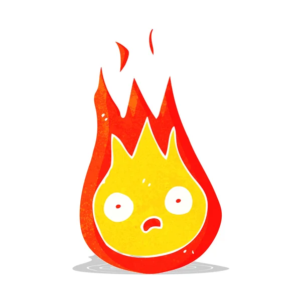 Bola de fuego amigable de dibujos animados — Vector de stock