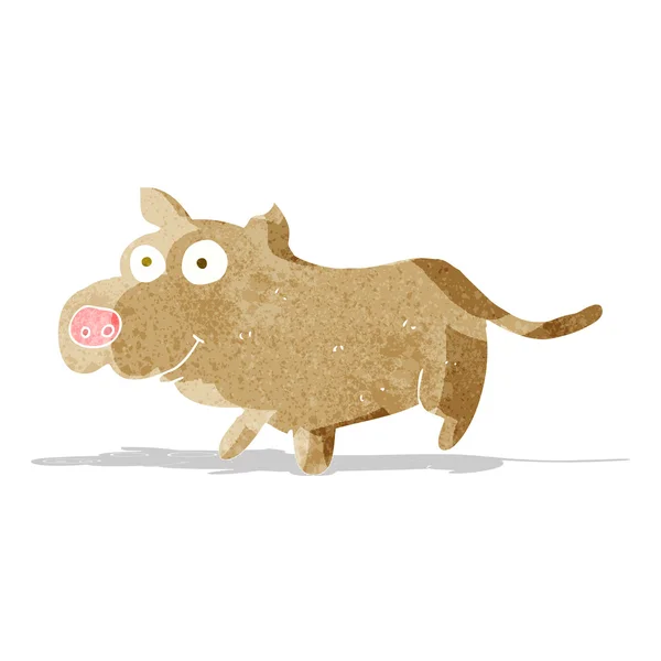 Cartoon happy little dog — Stock Vector