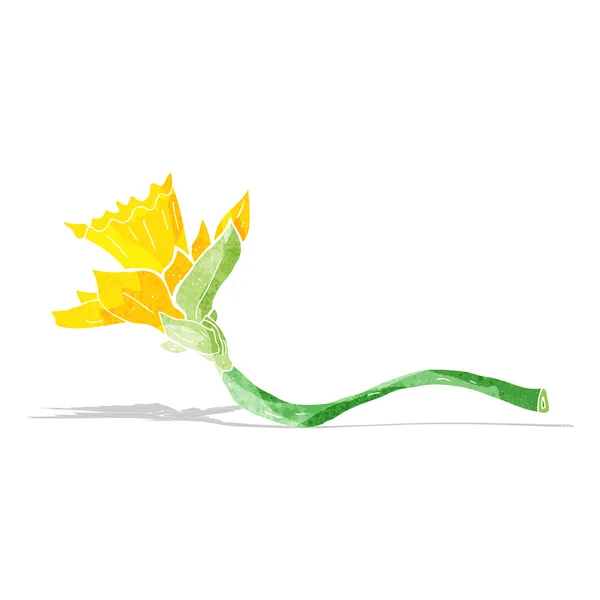 Kartun bunga daffodil - Stok Vektor