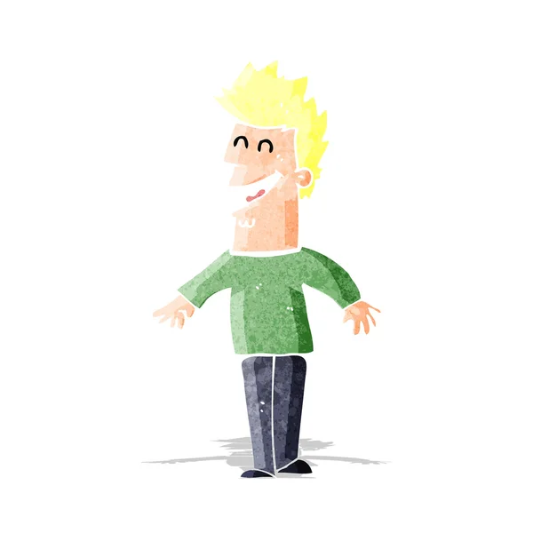 Cartoon gelukkig man — Stockvector