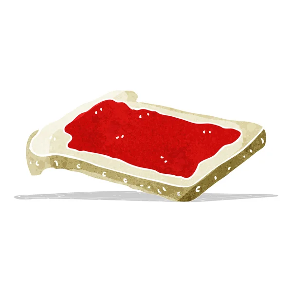 Marmellata di cartoni animati sul pane tostato — Vettoriale Stock