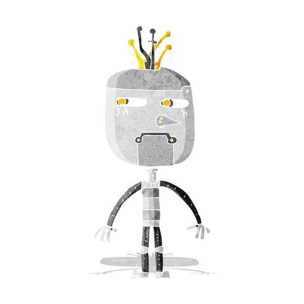 Divertido robot de dibujos animados — Vector de stock