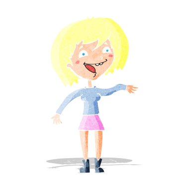 sallanan kadın karikatür