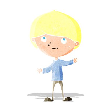 karikatür mutlu çocuk