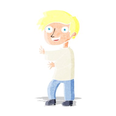 çizgi film heyecanlı çocuk