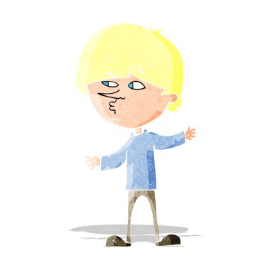 karikatür meraklı adam