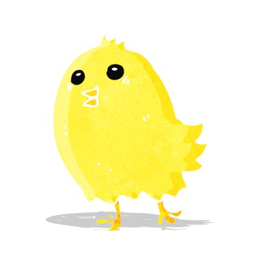 karikatür mutlu sarı kuş