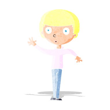 karikatür bakan çocuk