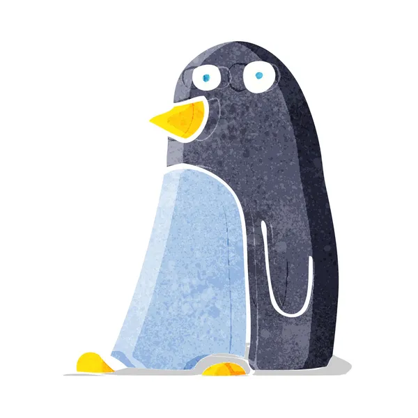 Pingüino de dibujos animados — Vector de stock