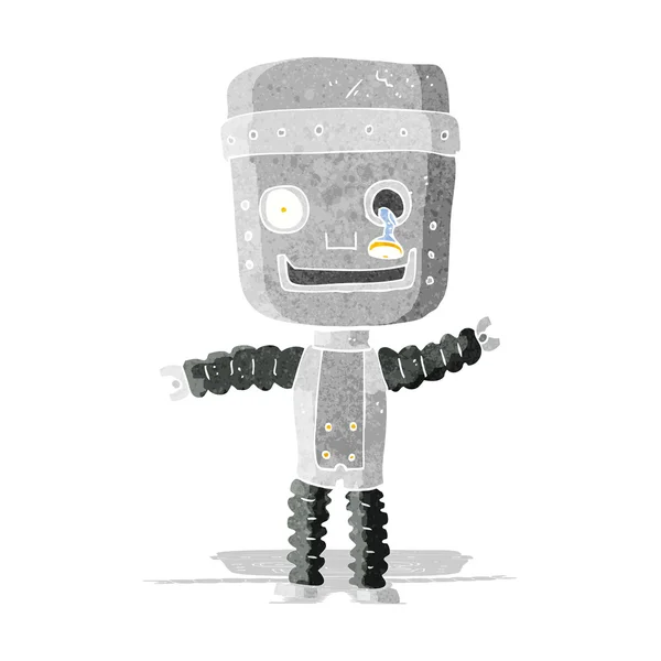 Cartoon grappige robot — Stockvector