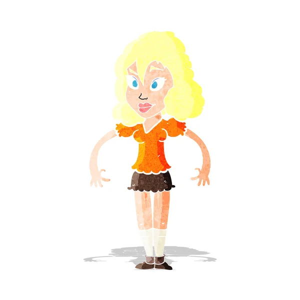 Cartoon mooie vrouw — Stockvector