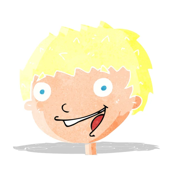 Cartoon skrattande pojke — Stock vektor