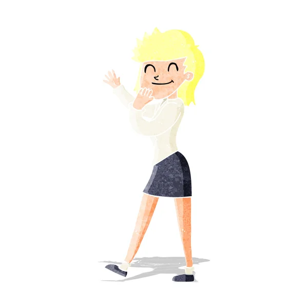 Cartoon glückliche Geschäftsfrau — Stockvektor