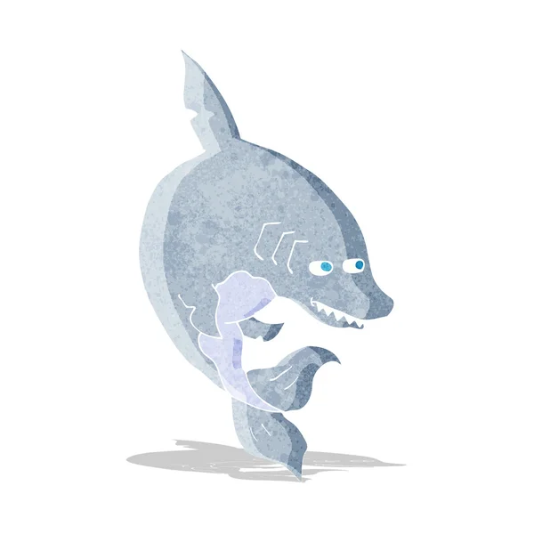 Komik karikatür köpek balığı — Stok Vektör