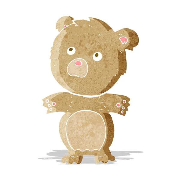 Tekenfilm grappige teddybeer — Stockvector