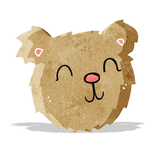 Cartoon glücklich Teddybär Gesicht — Stockvektor