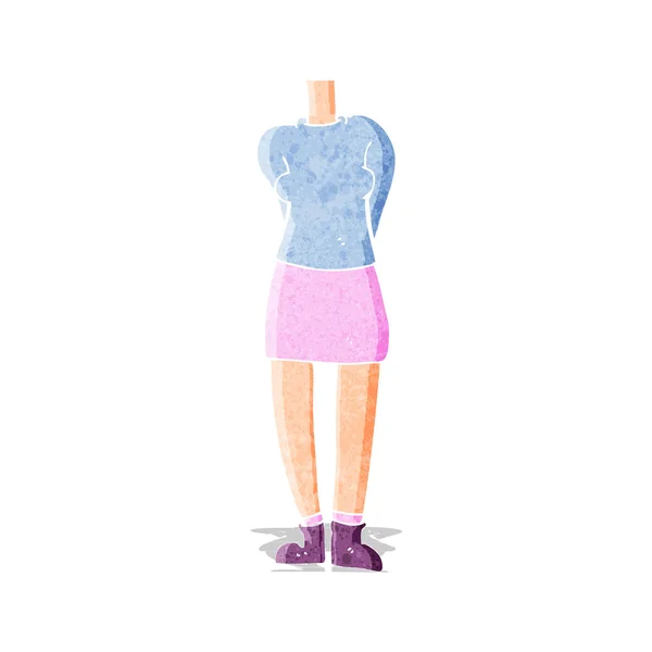 Cartoon weiblichen Körper (Mix and Match Cartoons oder eigene Fotos hinzufügen) — Stockvektor