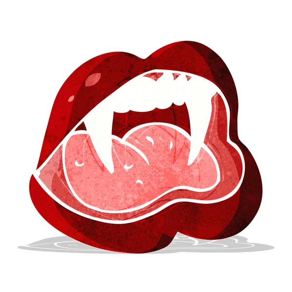 Cartoon vampier lippen — Stockvector