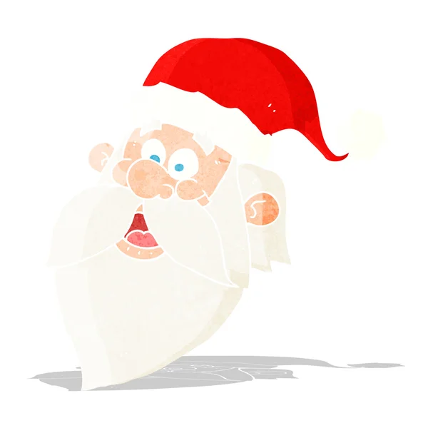 Cartoon jolly santa claus face — Stock Vector