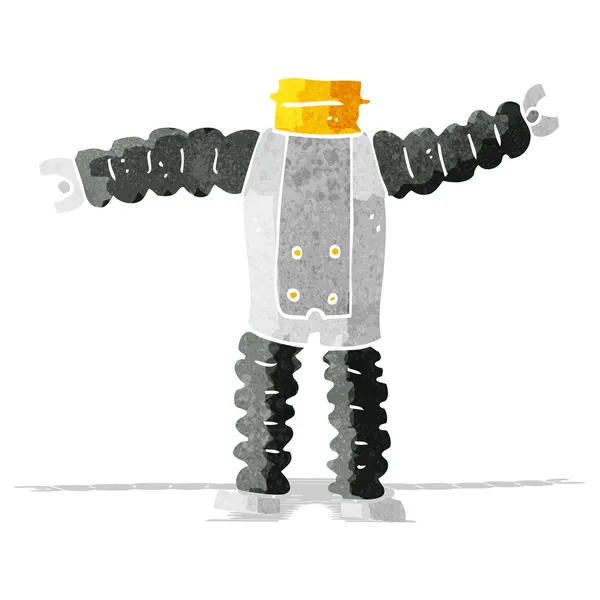 Tecknad robot kropp (blanda och matcha tecknad film eller lägga till egna bilder) — Stock vektor