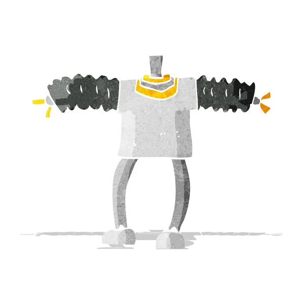 Tecknad robot kropp (blanda och matcha tecknad film eller lägga till egna bilder) — Stock vektor