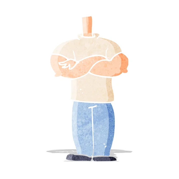 Corpo del cartone animato con le braccia piegate (mescolare e abbinare cartoni animati o aggiungere proprio — Vettoriale Stock
