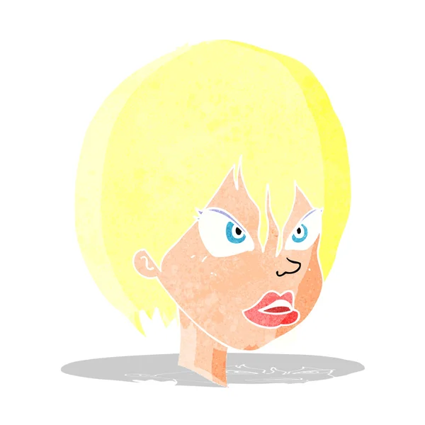 Cartoon annoyed woman — Stock Vector