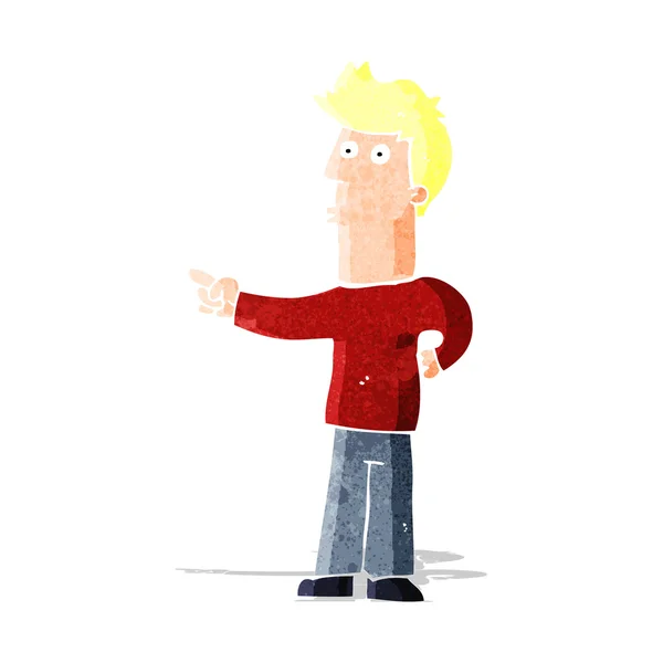 Cartoon man wijzen — Stockvector