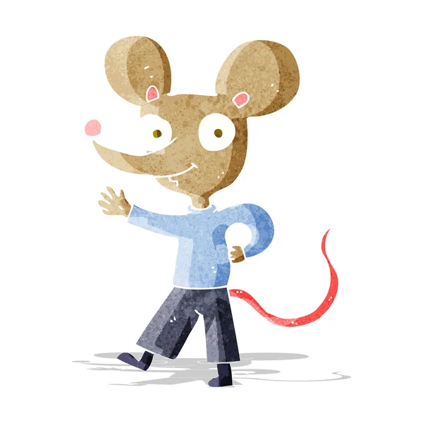 Cartoon wuivende muis — Stockvector