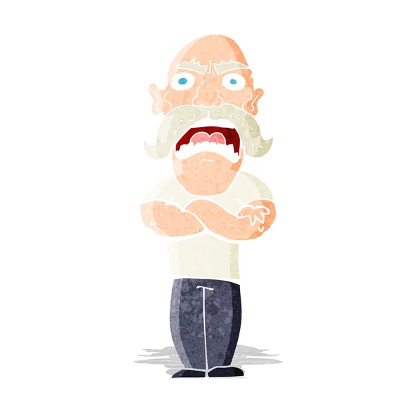 Cartoon angry man — Stock Vector