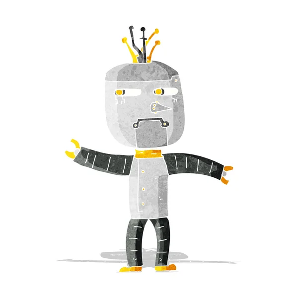 Robot de dibujos animados — Vector de stock