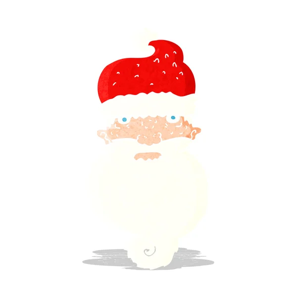 Desenho animado triste santa face — Vetor de Stock