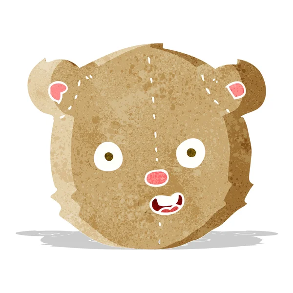 Tête d'ours en peluche dessin animé — Image vectorielle