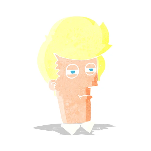 Cartoon man met vernauwde ogen — Stockvector