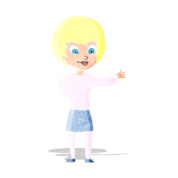 Cartoon gastvrije vrouw — Stockvector