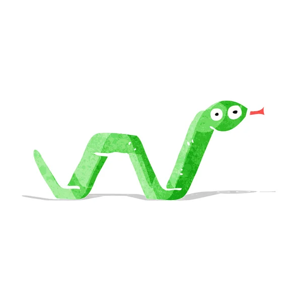 Rolig tecknad orm — Stock vektor