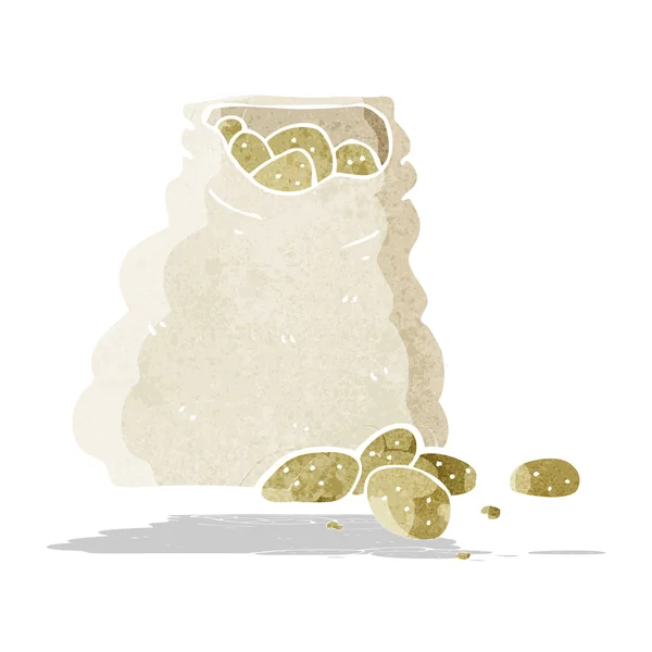 Saco de dibujos animados de patatas — Vector de stock