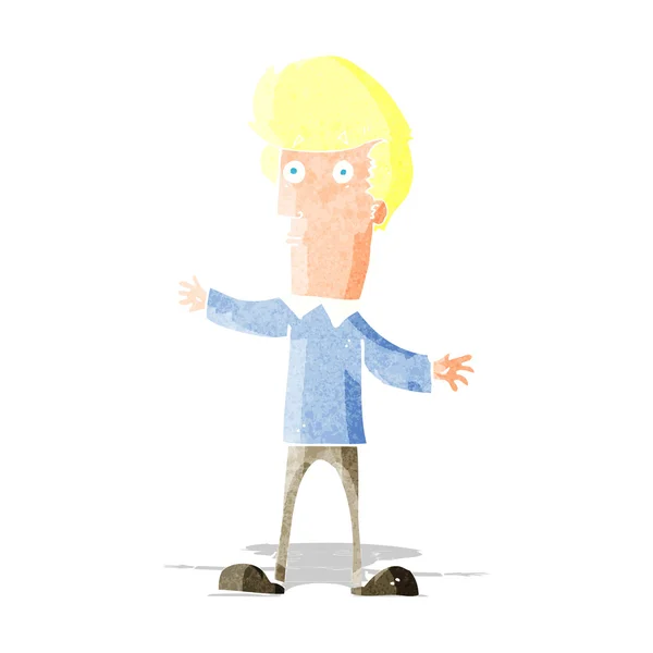 Cartoon geschrokken man — Stockvector