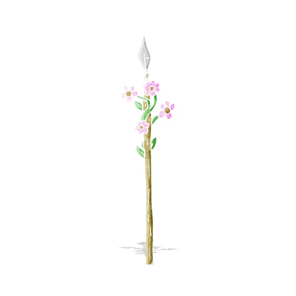 Cartoon flowering spear — Stock Vector