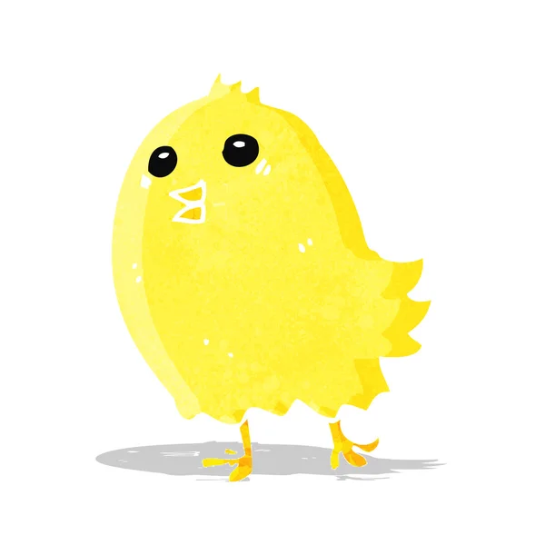 Desenho animado pássaro amarelo feliz — Vetor de Stock