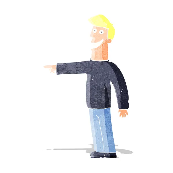 Dibujos animados apuntando hombre — Archivo Imágenes Vectoriales