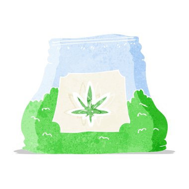 Çizgi film çantası dolusu ot.