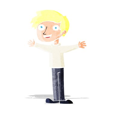 karikatür hevesli adam