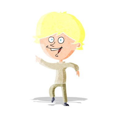 Çizgi filmdeki mutlu adam.