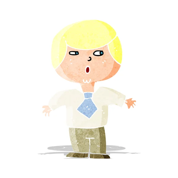 Cartoon shocked boy — Stock Vector