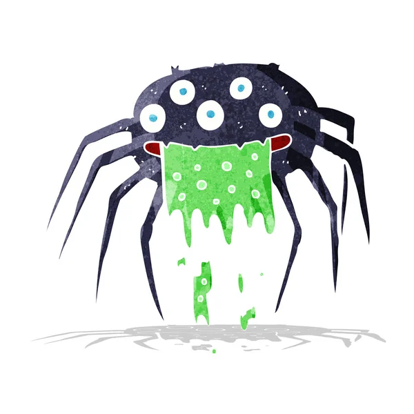 Cartoon gross halloween spider — Stock Vector