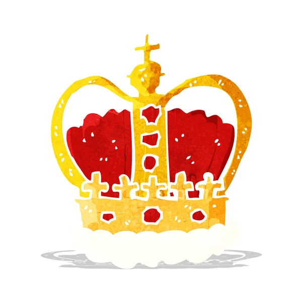 Couronne royale dessin animé — Image vectorielle