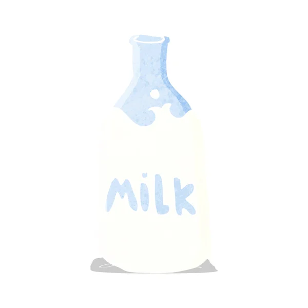 Tegneserieflaske med melk – stockvektor