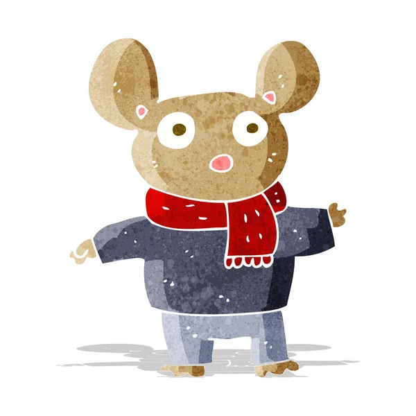 Cartoni animati mouse in vestiti — Vettoriale Stock